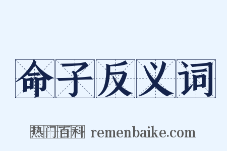 命子反义词是什么意思的图片